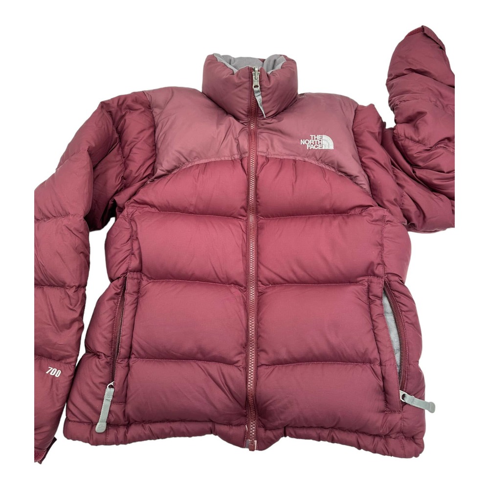The North Face Maroon Nuptse 700 Goose Down Puffer Jacket Women’s Small